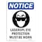 Signmission OSHA Sign, Laser Ipl Eye Protection With Symbol, 14in X 10in Rigid Plastic, 10" W, 14" H, Portrait OS-NS-P-1014-V-13961 - alternate 1